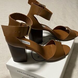 Steve Madden Brown Ankle Strap Heels
